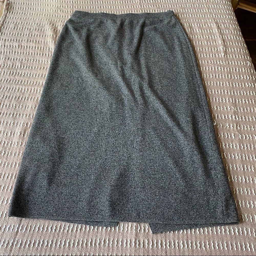 Gispa Wool Blend Long A Line Skirt